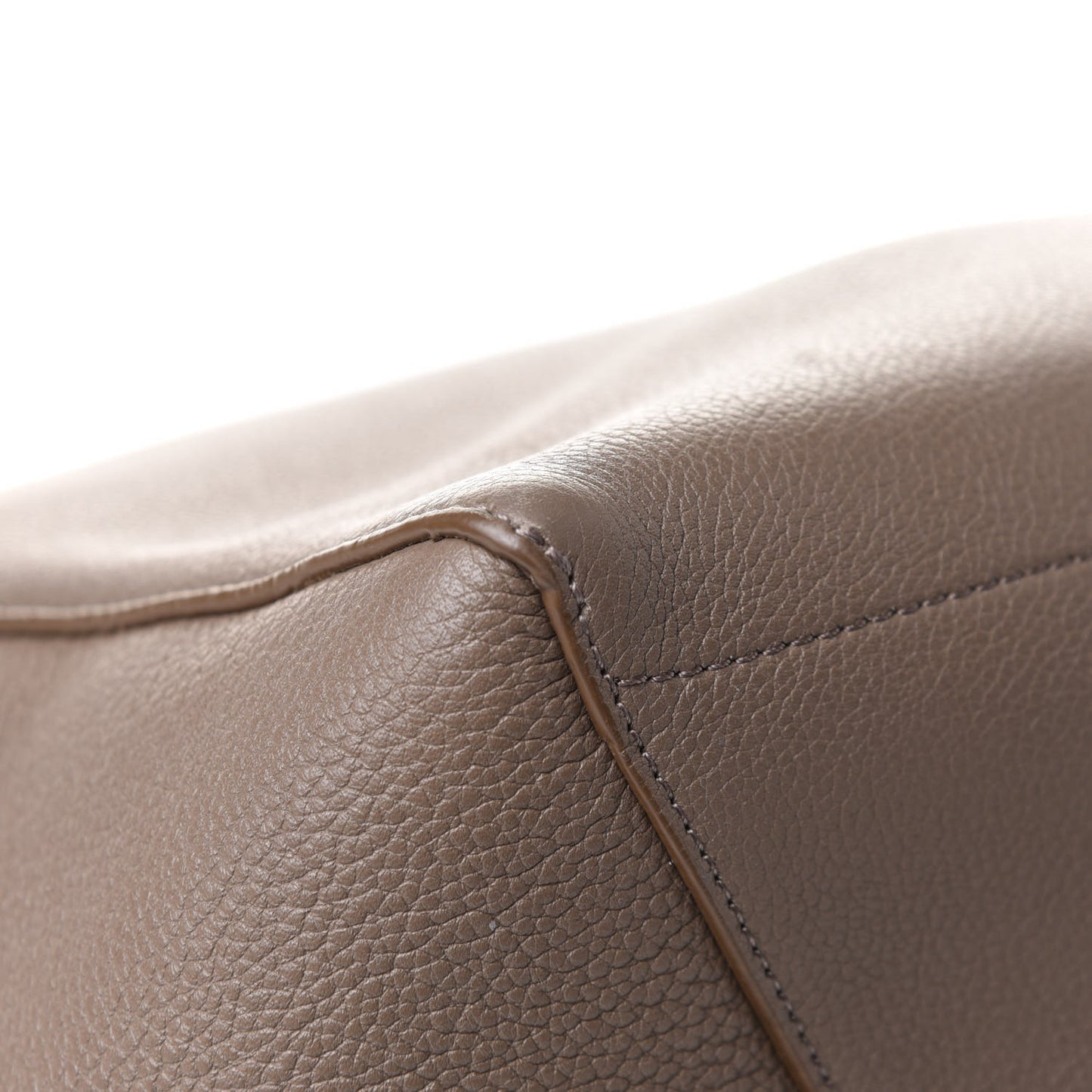 Soft Grained Calfskin Sangle Bucket Bag Taupe