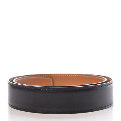 Hermes Box Chamonix 32mm H Belt Strap 70 Black Gold 2 of 7