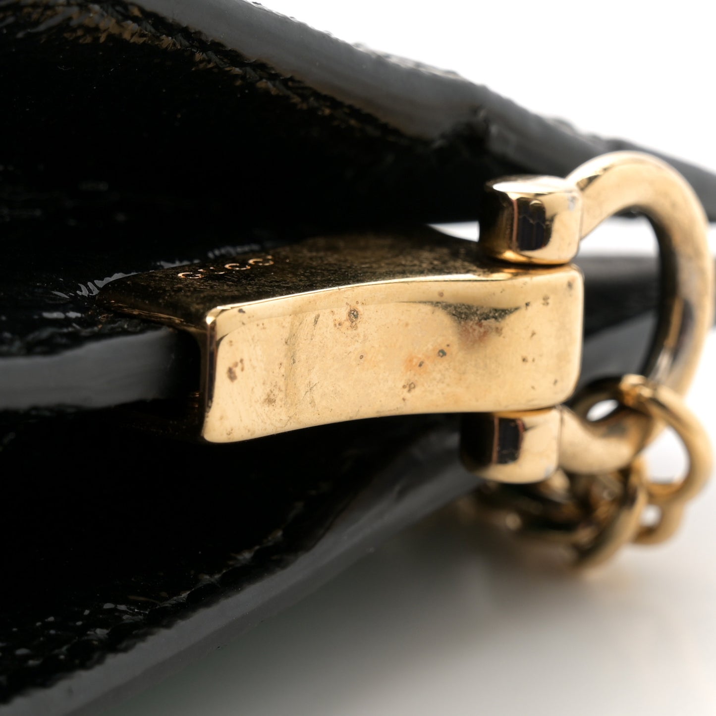 Suede Patent Web Medium Ophidia Chain Shoulder Bag New Shamarock Black