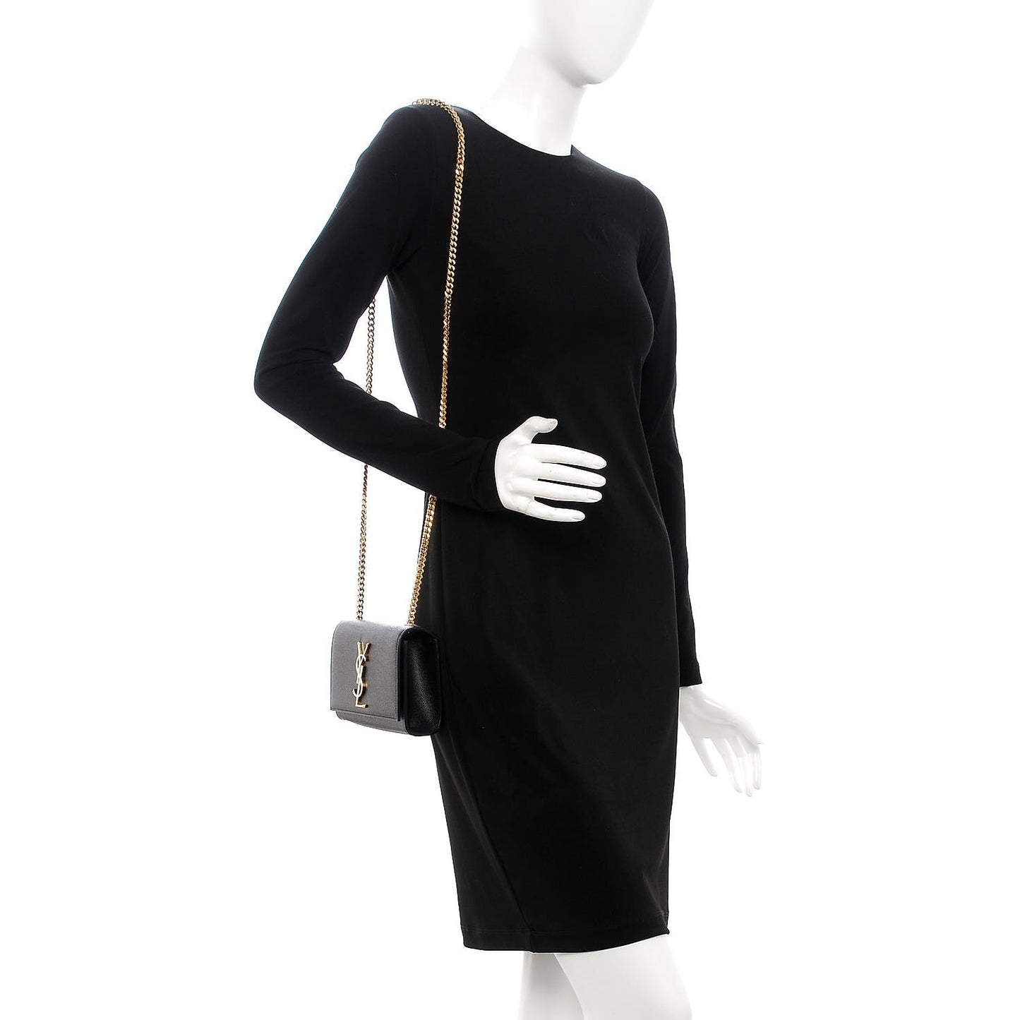 Grain De Poudre Small Monogram Kate Satchel Black