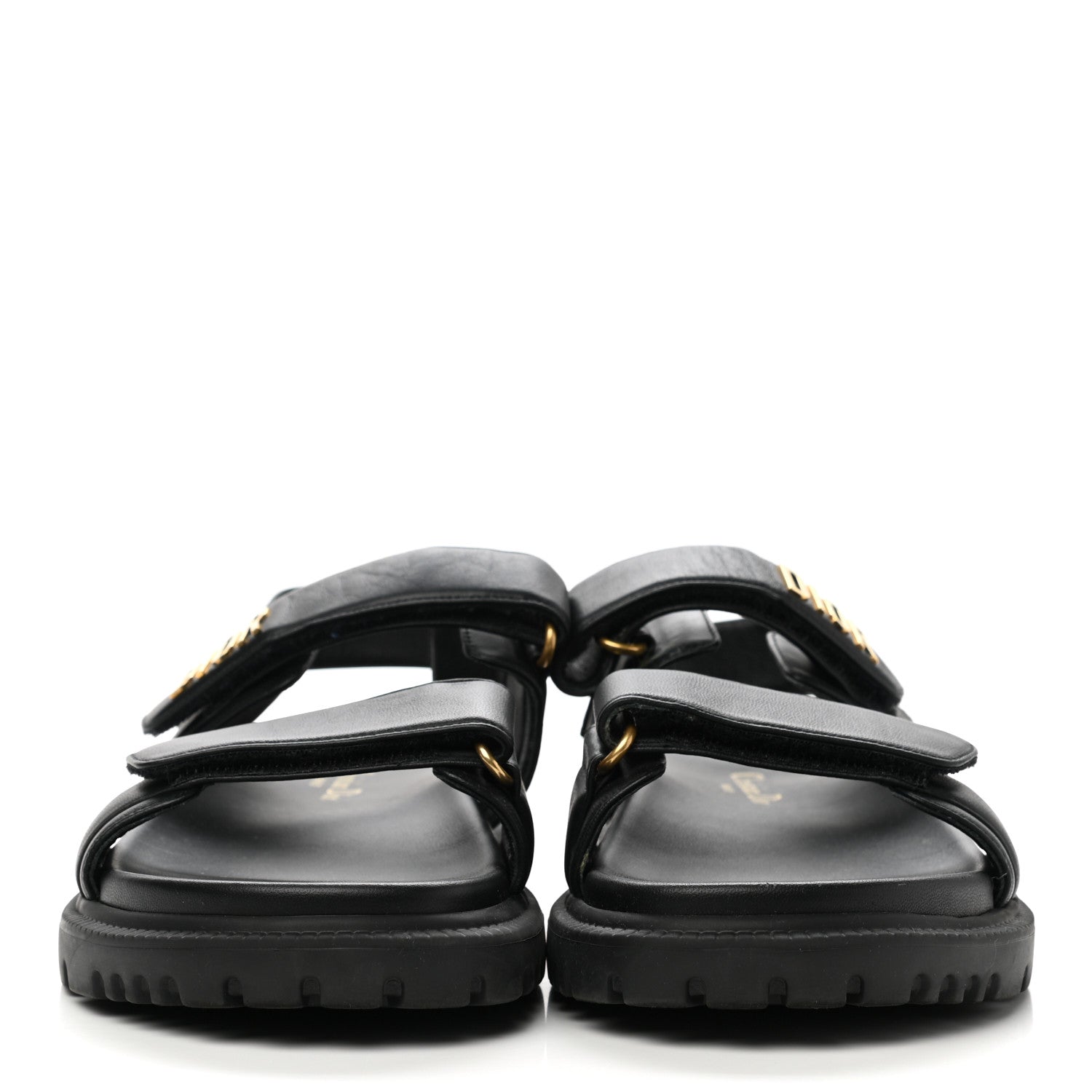 Christian Dior Lambskin Dioract 10mm Sandals 40 Black 2 of 8