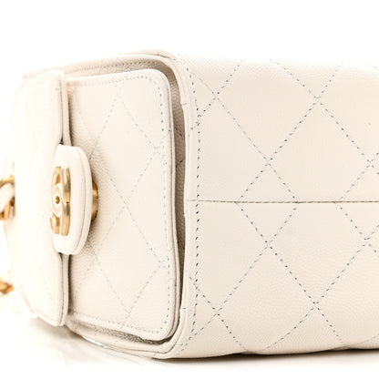 Chanel Caviar Quilted Mini Chanel 25 Handbag White 9 of 11