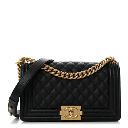 Chanel Caviar Quilted Medium Boy Flap Black 1 of 10