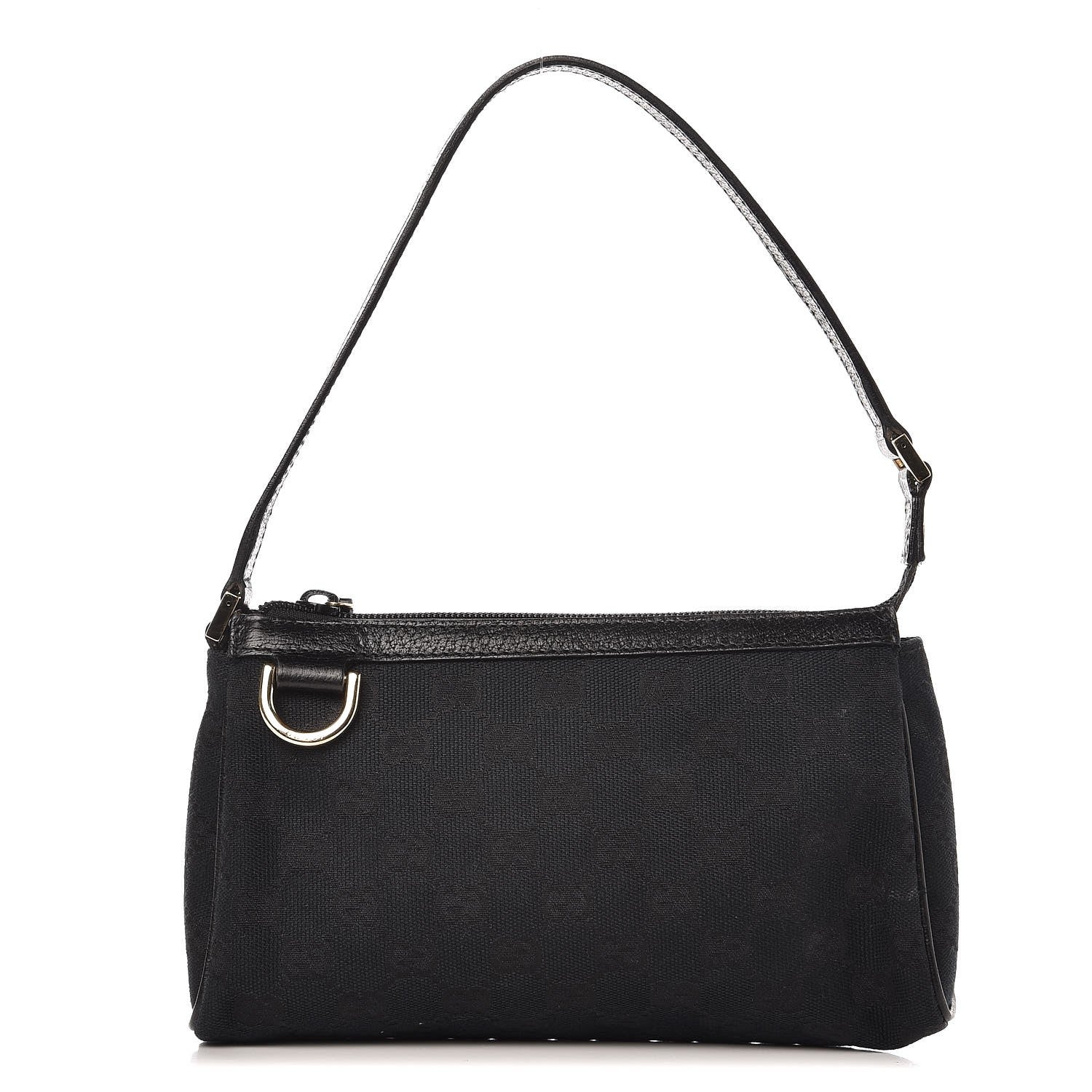 Gucci Monogram D Ring Cosmetic Case Bag Black 1 of 7