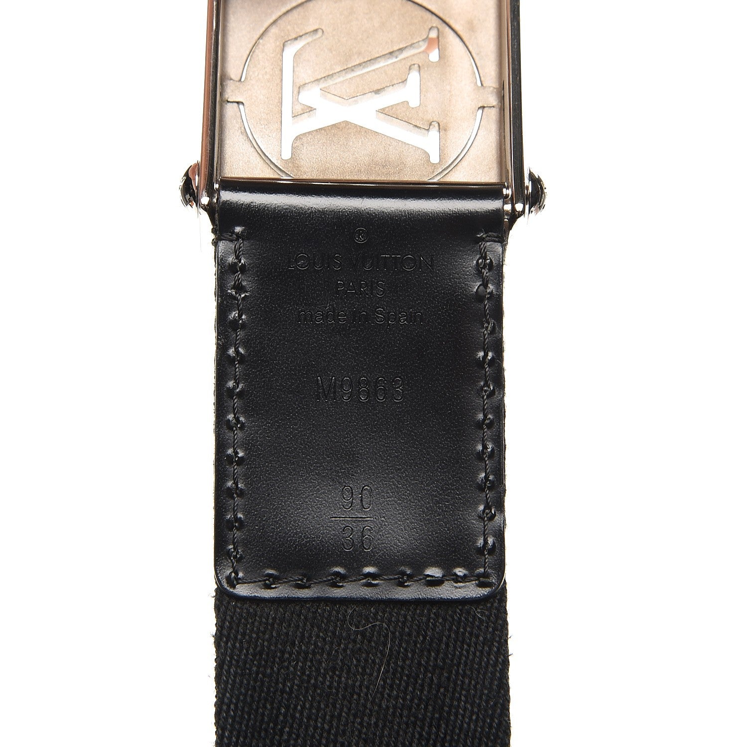Louis Vuitton Canvas Monogram LV Cut Belt 90 36 Black 4 of 5