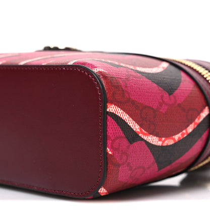 Gucci GG Supreme Monogram Canvas Lunar New Year Shoulder Bag  Red Pink Multicolor 10 of 10