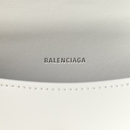 Balenciaga Box Calfskin Graffiti Logo Hourglass Top Handle Bag XS White Light Silver 7 of 7