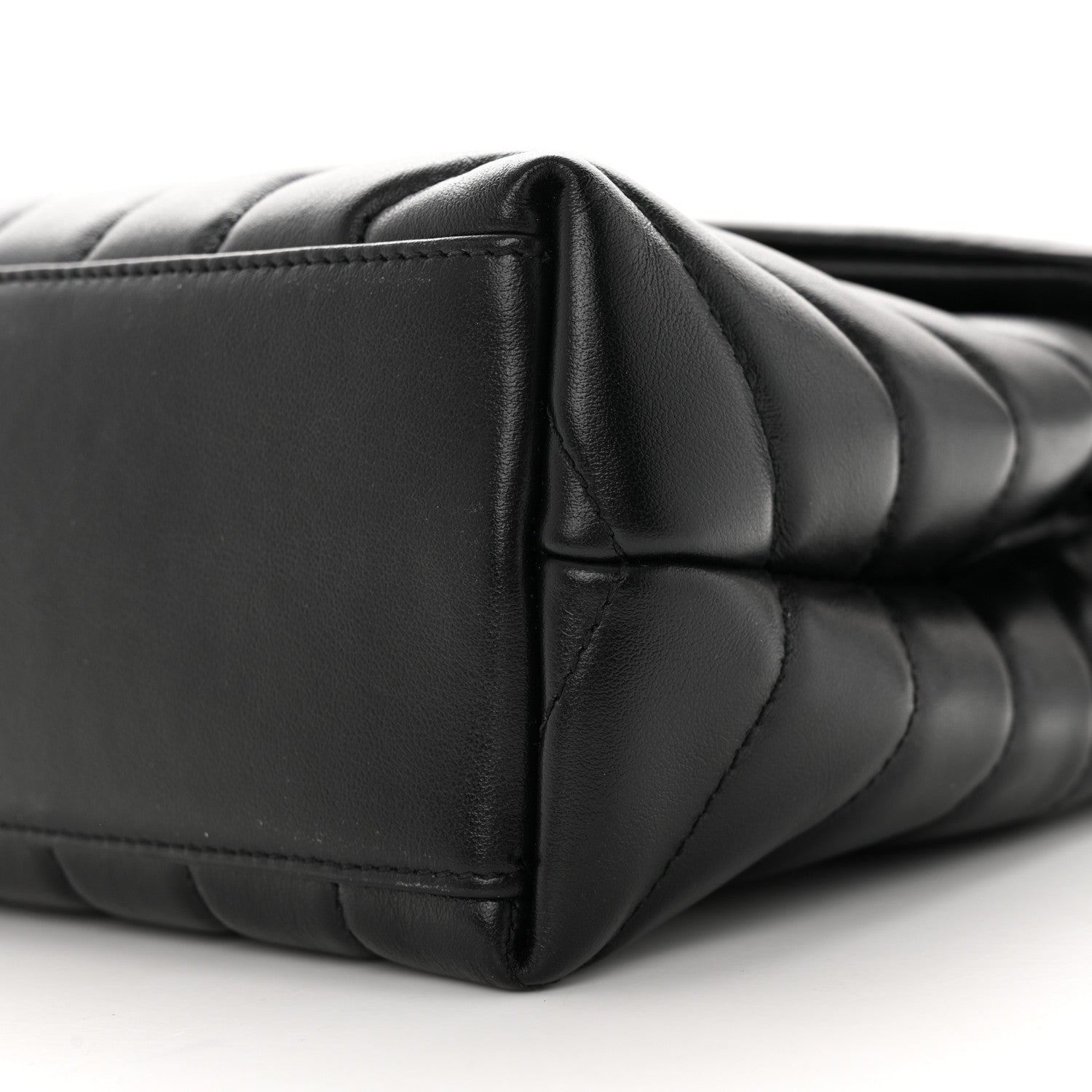 Saint Laurent Calfskin Y Quilted Monogram Small Loulou Chain Satchel Black 10 of 13