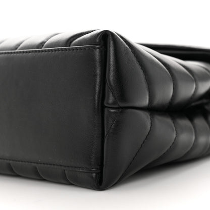 Saint Laurent Calfskin Y Quilted Monogram Small Loulou Chain Satchel Black 10 of 13