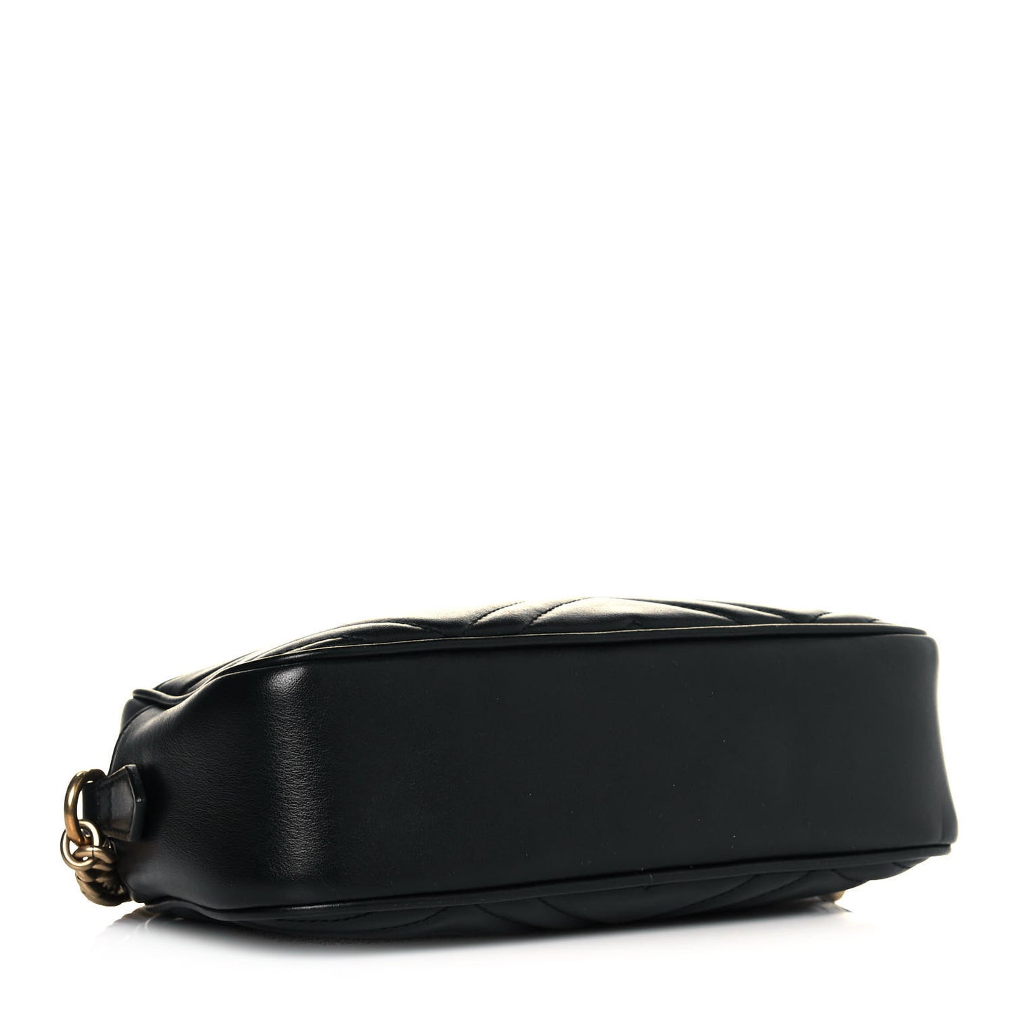 Calfskin Matelasse Small GG Marmont Chain Shoulder Bag Black