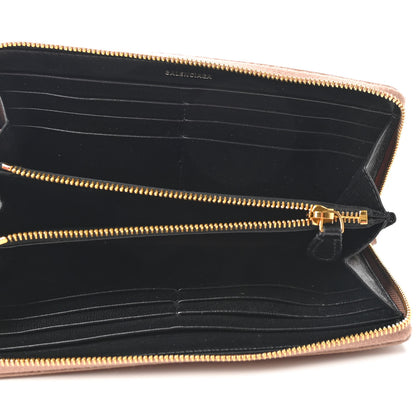 Balenciaga Calfskin Continental Zip Around Wallet Beige 5 of 8