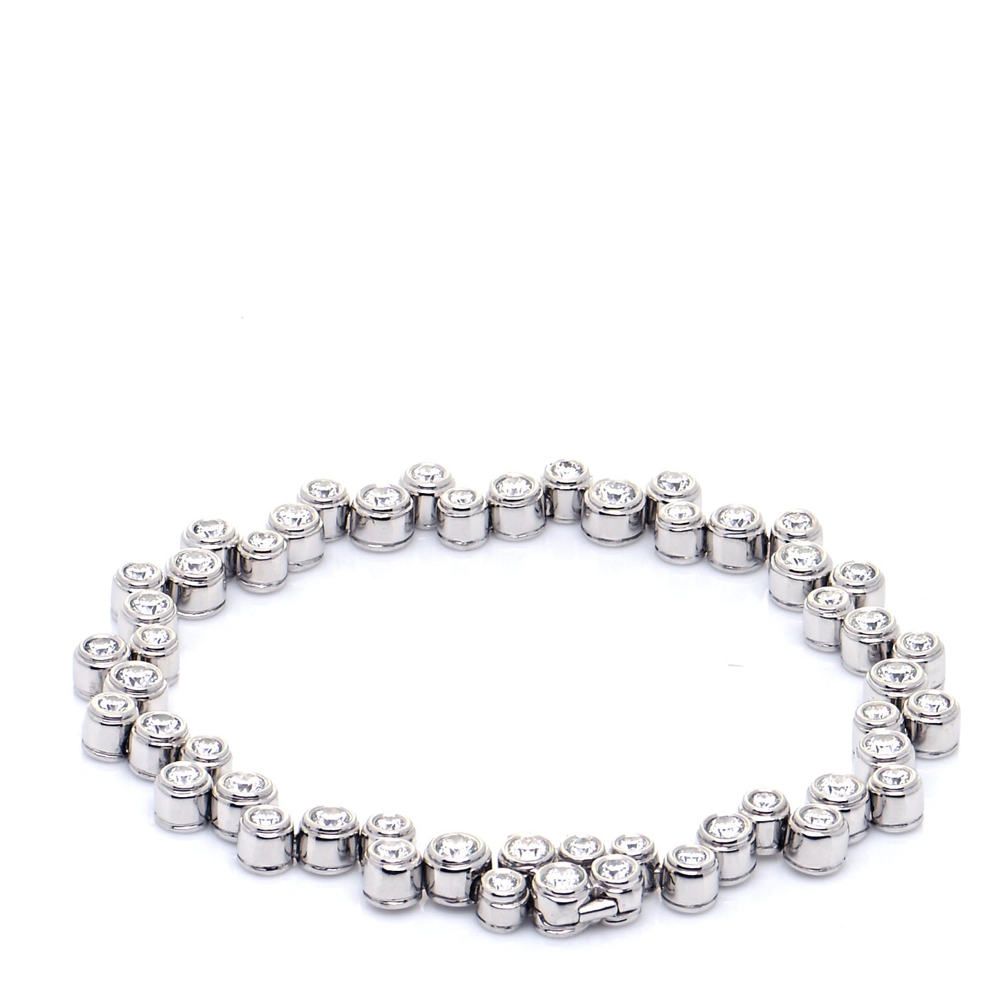Platinum Diamond Bubble Bracelet