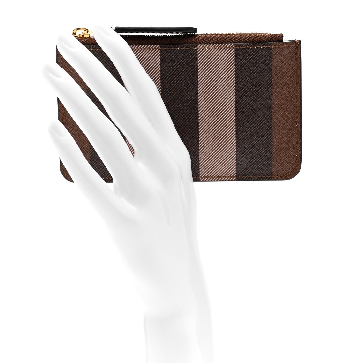Burberry Kelbrook Exaggerated Check Canvas Card Case Birch Brown 2 of 7