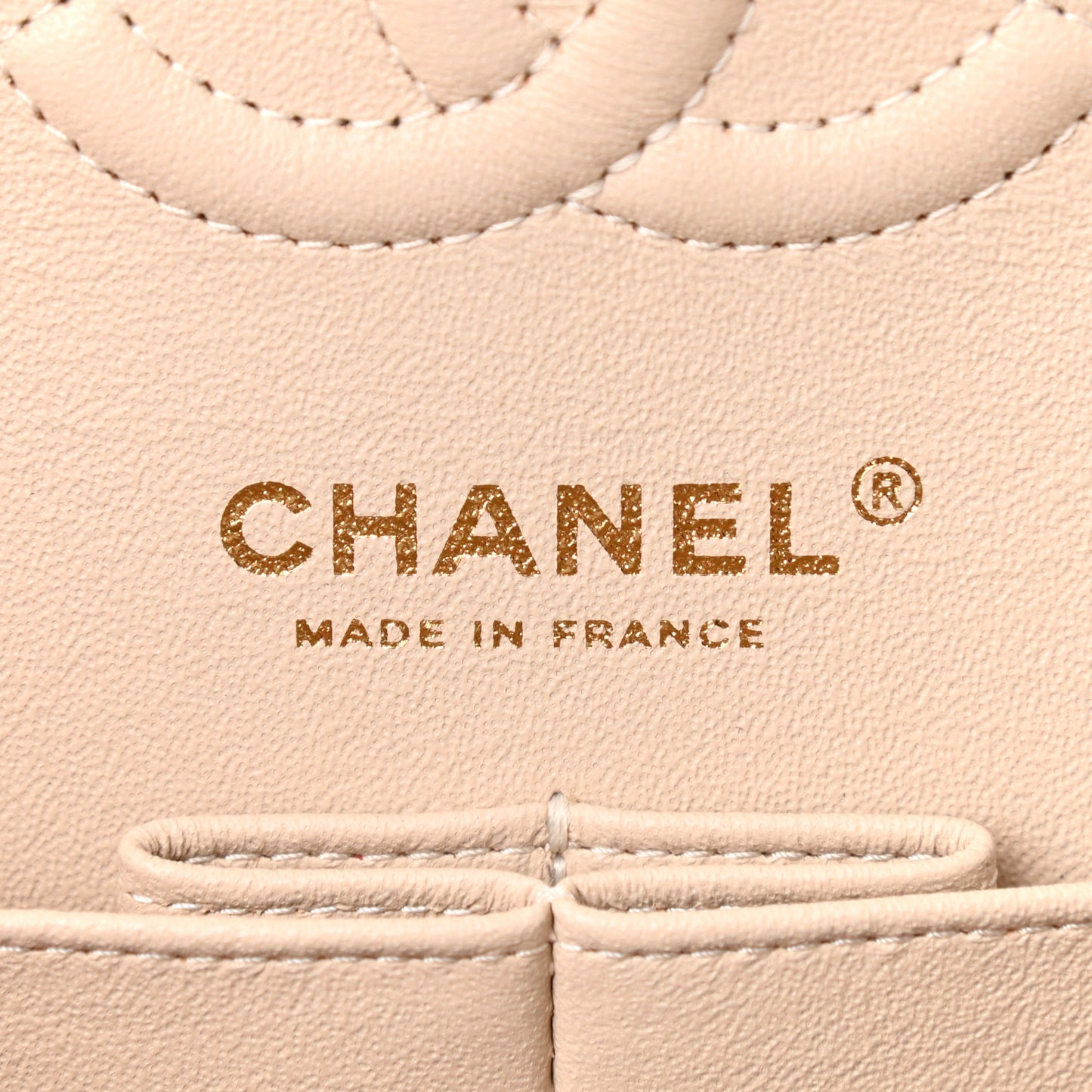 Caviar Chevron Quilted Small Double Flap Ivory