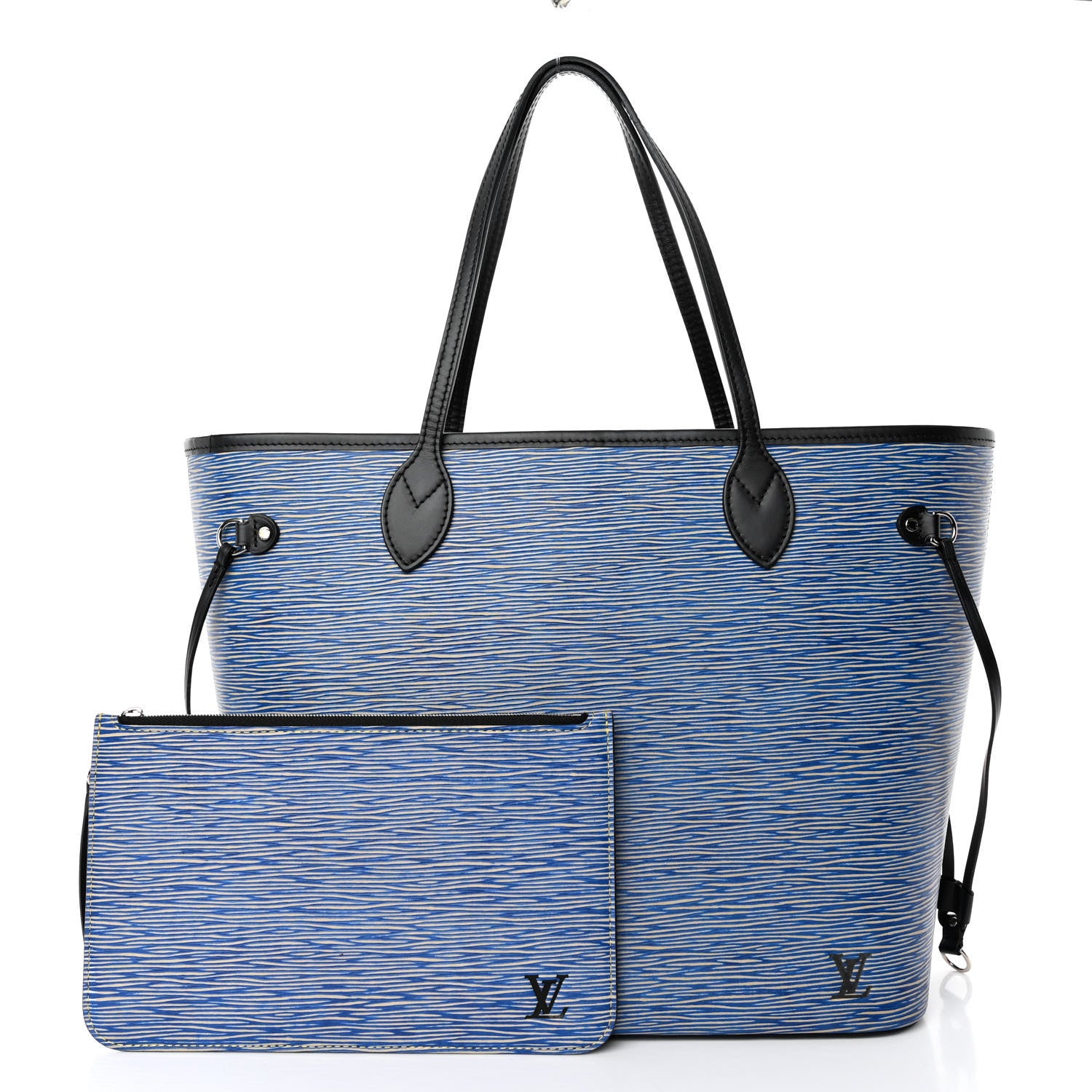 Louis Vuitton Epi Neverfull MM Denim Light 3 of 10