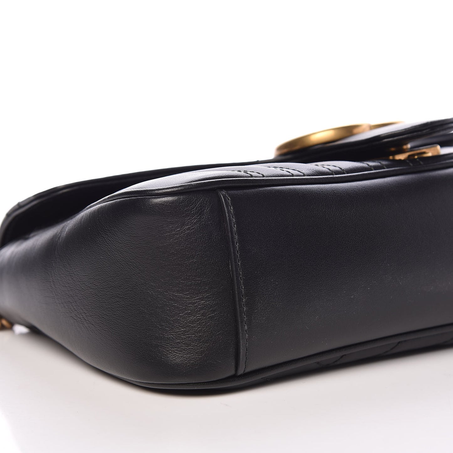 Calfskin Matelasse Small GG Marmont Shoulder Bag Black