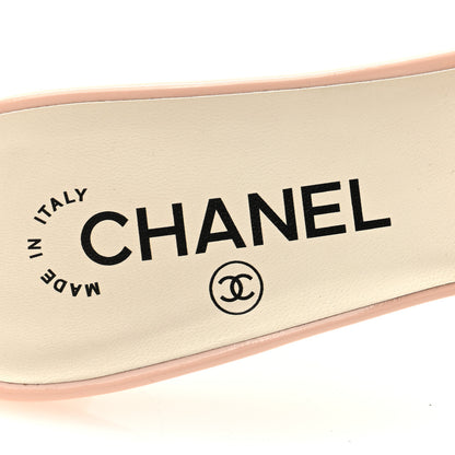 Chanel Patent Lambskin Pearl Mules 38.5 Light Pink 8 of 8