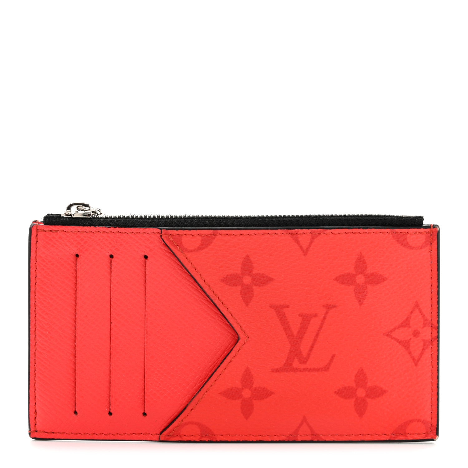 Louis Vuitton Taigarama Coin Card Holder Fire Red 1 of 6