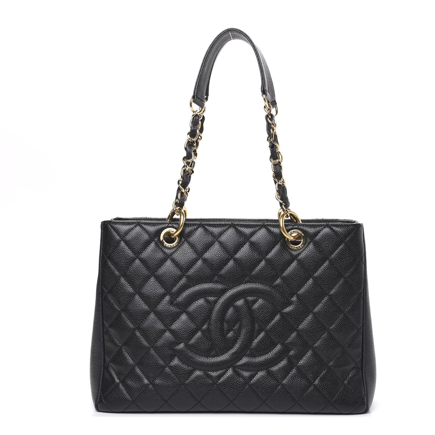 Caviar Quilted Grand Shopping Tote GST Black