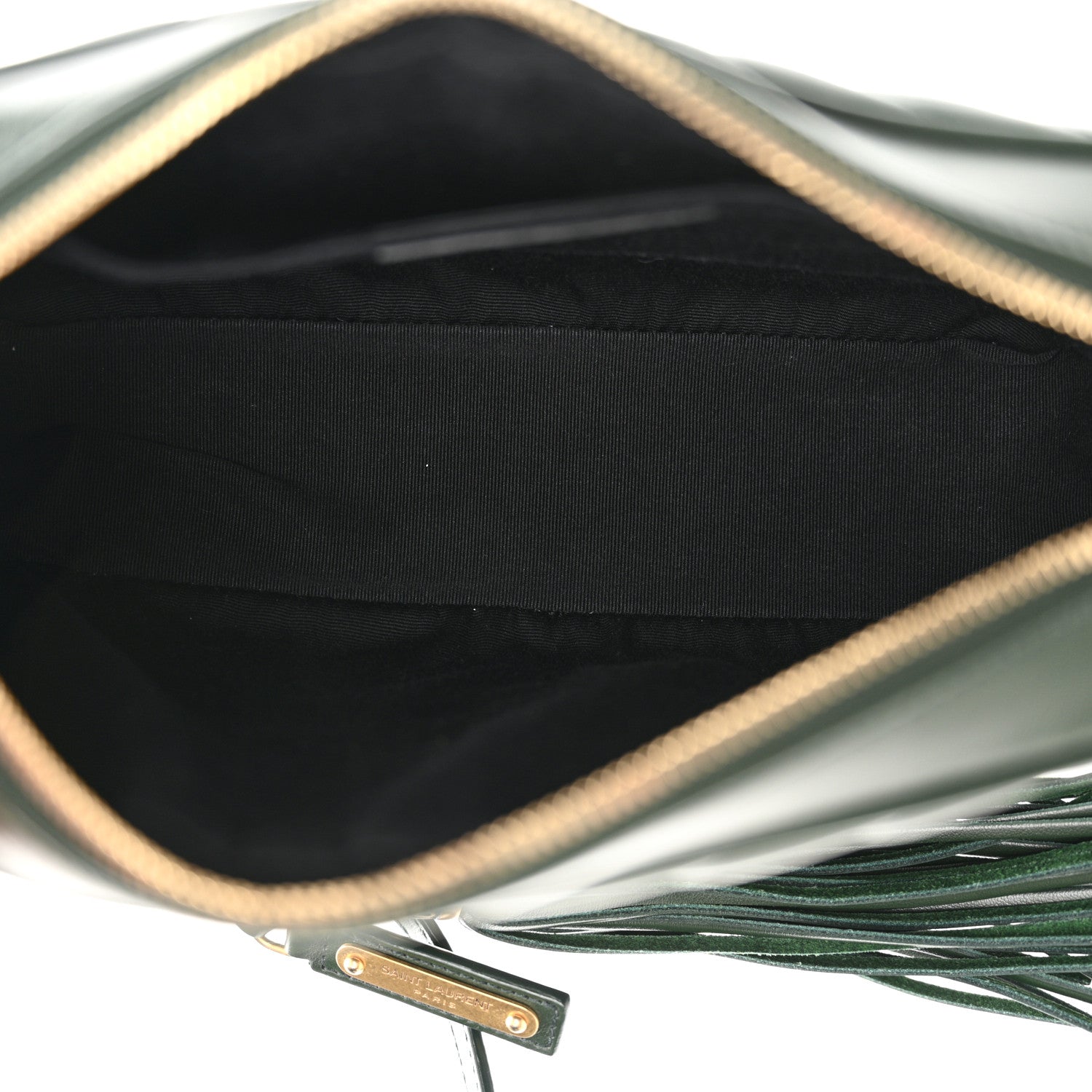 Saint Laurent Calfskin Matelasse Monogram Lou Camera Bag Vert Fonce 5 of 11