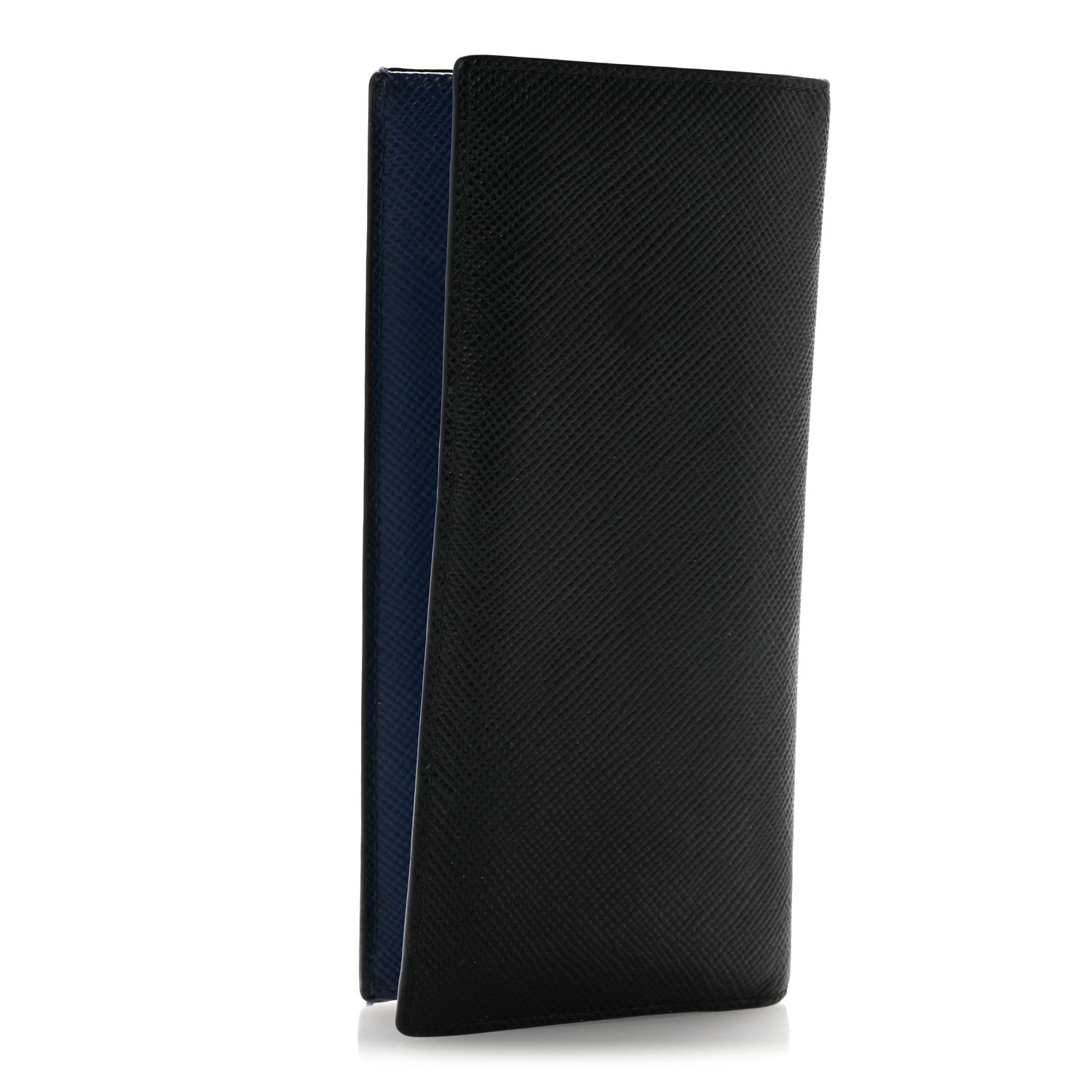 Prada Saffiano Flap Wallet Black Baltico 3 of 10