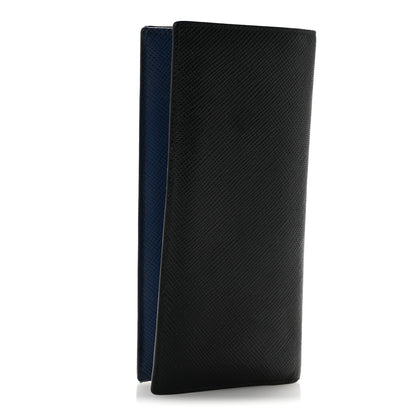 Prada Saffiano Flap Wallet Black Baltico 3 of 10
