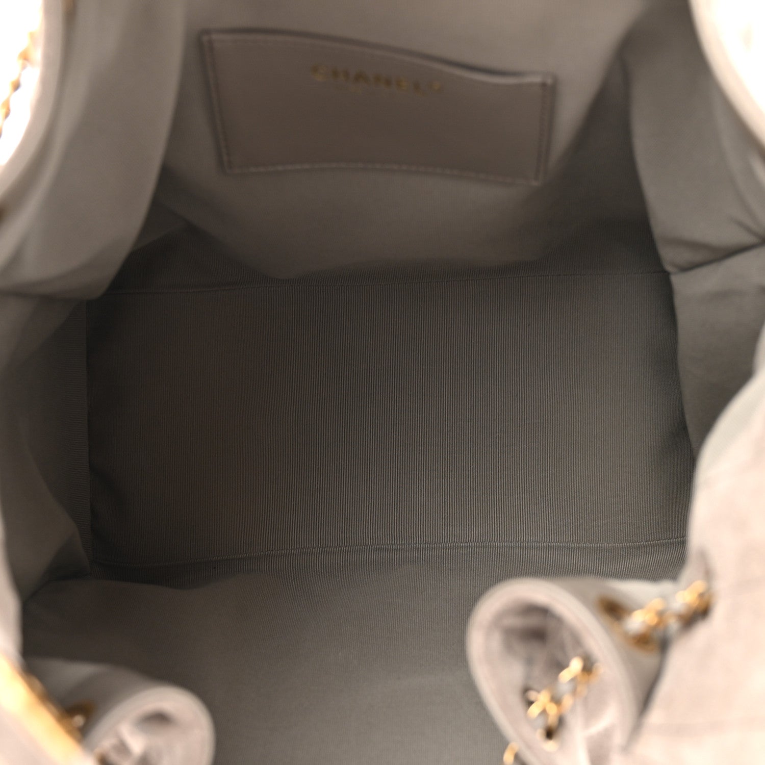 Chanel Suede Quilted Medium Chanel 25 Handbag Dark Grey 5 of 10