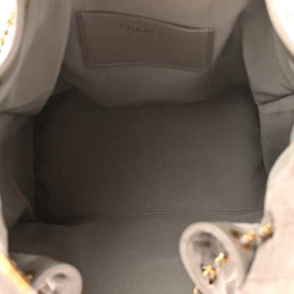 Chanel Suede Quilted Medium Chanel 25 Handbag Dark Grey 5 of 10
