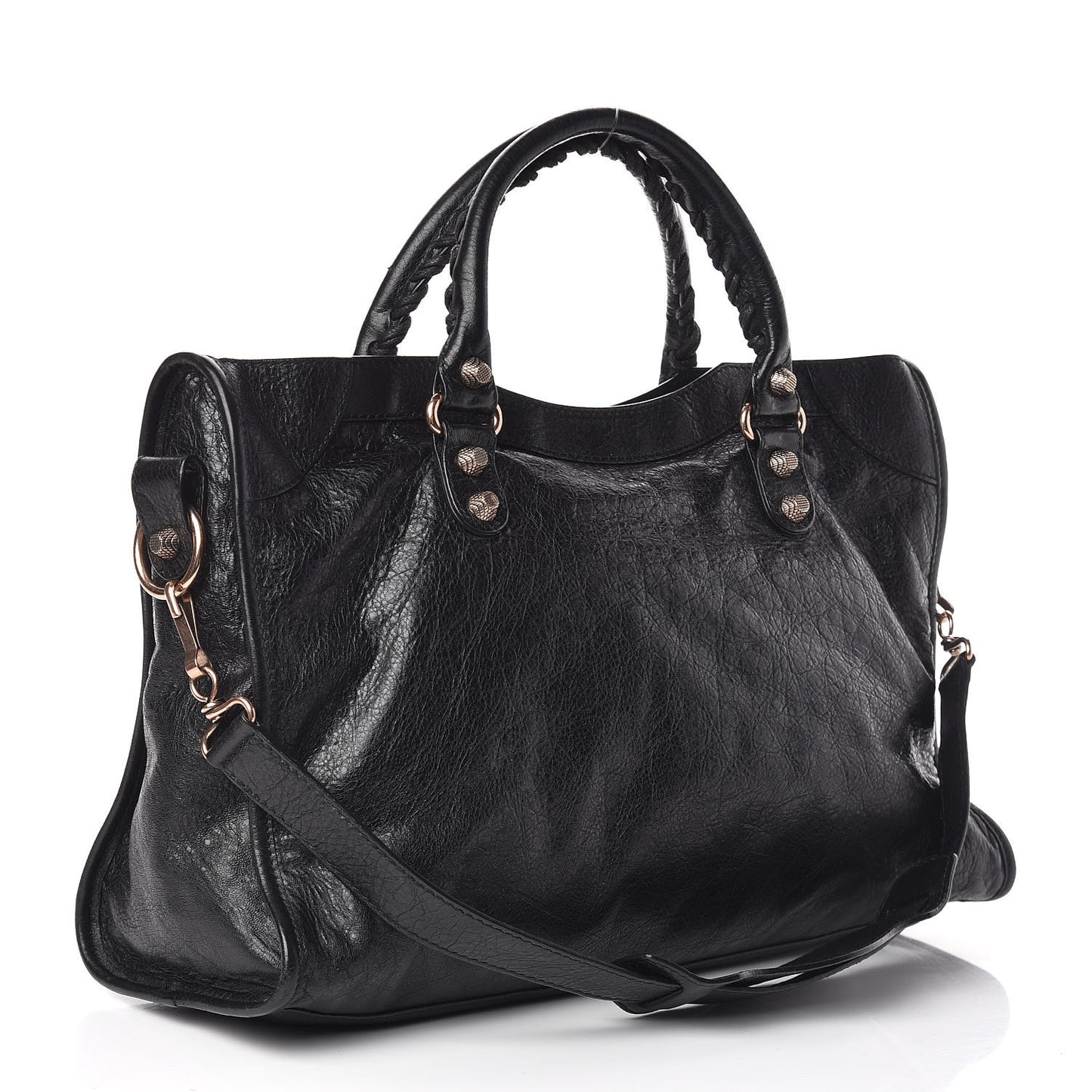 Agneau Giant 12 Rose Gold Hardware City Black