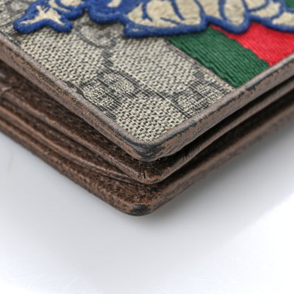 Gucci X DISNEY GG Supreme Monogram Web Three Little Pigs Ophidia Card Case Wallet Beige New Acero 10 of 11