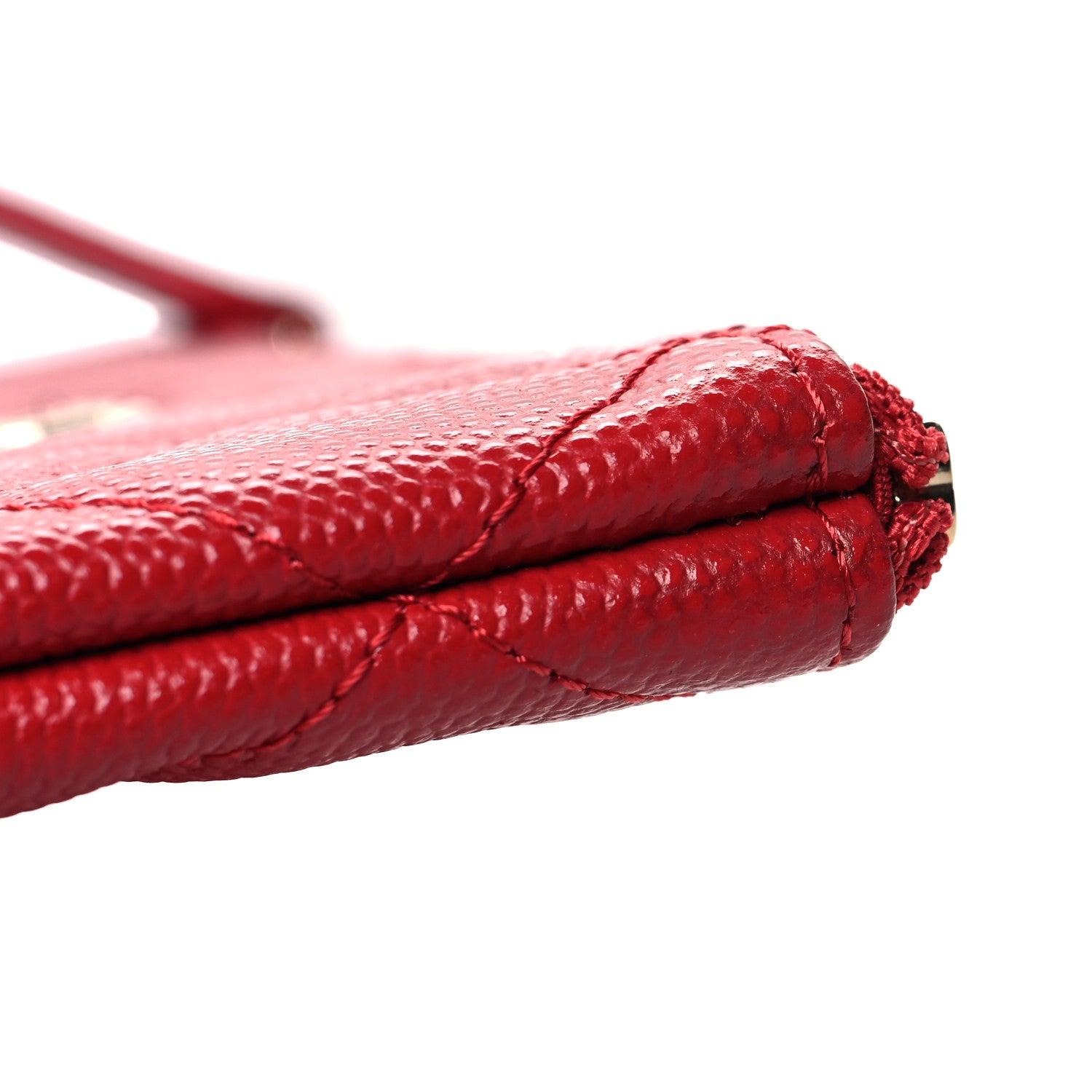 Chanel Caviar Quilted Small Cosmetic Case Dark Pink 9 of 10