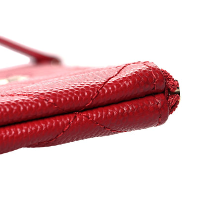 Chanel Caviar Quilted Small Cosmetic Case Dark Pink 9 of 10