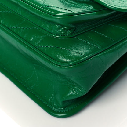 Saint Laurent Crinkled Calfskin Matelasse Monogram Medium Niki Chain Satchel New Vert Praire 10 of 10