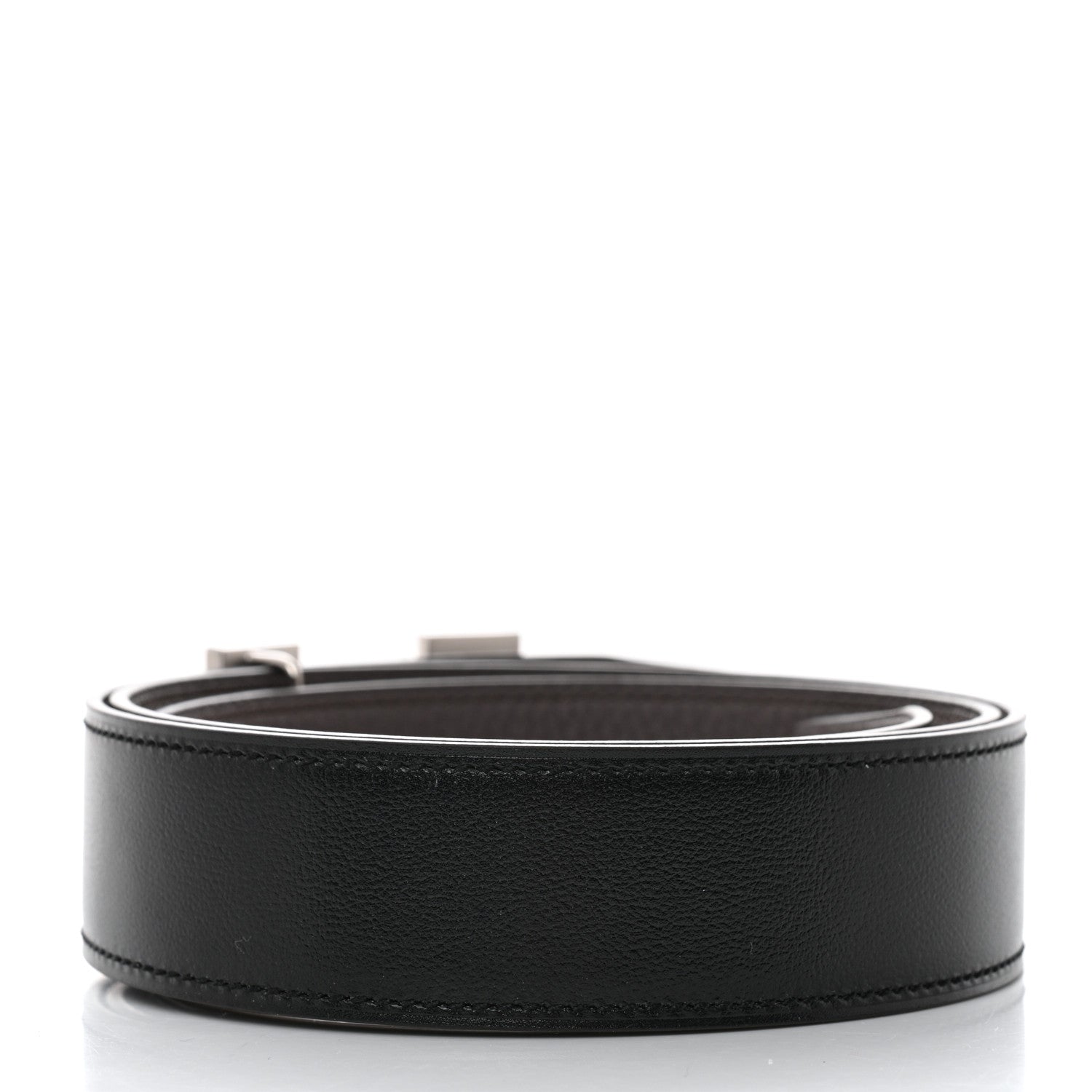 Hermes Box Togo 32mm H Belt 90 Black Chocolate 2 of 10