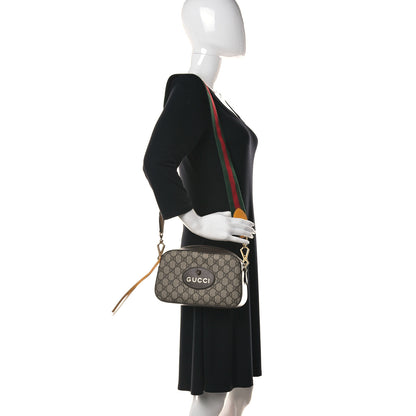 Gucci GG Supreme Monogram Web Neo Vintage Shoulder Bag Beige New Acero Crop 2 of 13