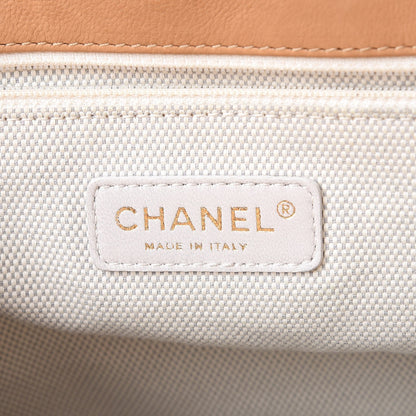 Chanel Calfskin Quilted Jumbo Retro Chain Accordion Flap Dark Beige 6 of 18
