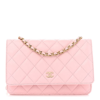 Chanel Caviar Quilted Wallet On Chain WOC Light Pink 1 of 11