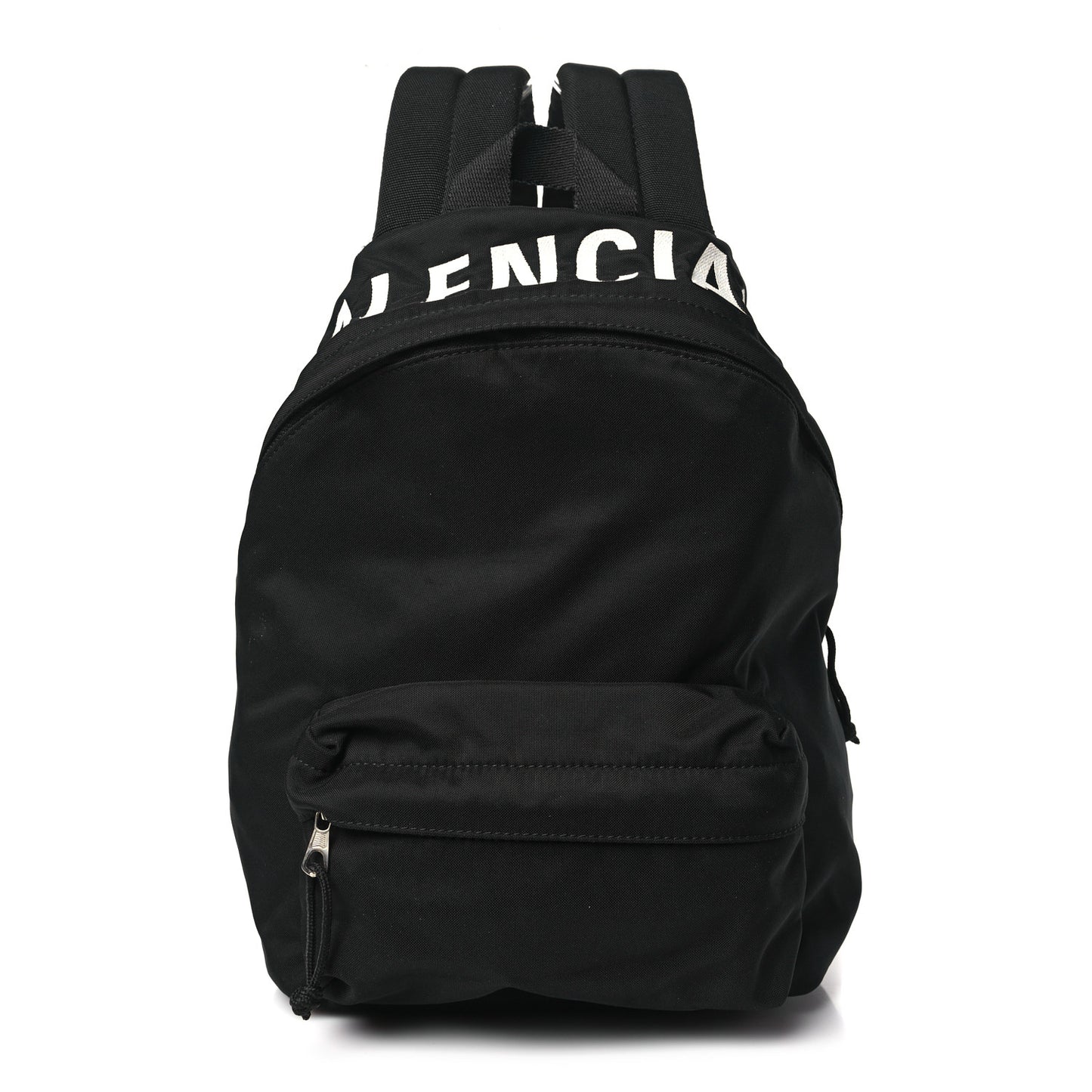 Sport Nylon Logo Embroidered S Wheel Backpack Black