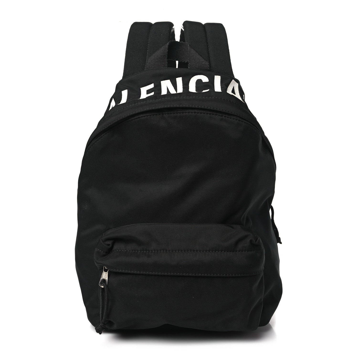Balenciaga Sport Nylon Logo Embroidered S Wheel Backpack Black 1 of 9