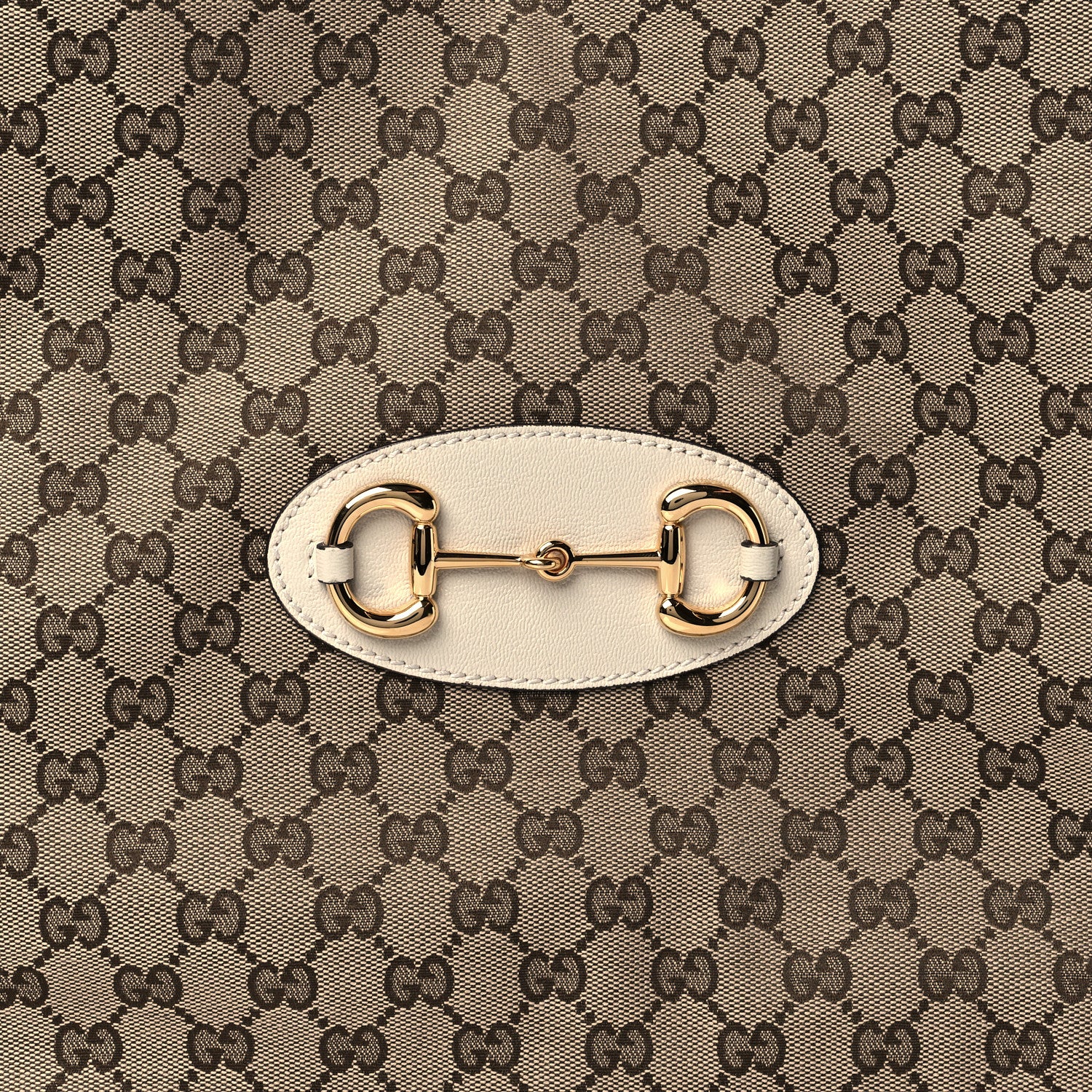Gucci Monogram New Sakai Calfskin Lux Horsebit 1955 Tote Beige Ebony Mystic White 9 of 11