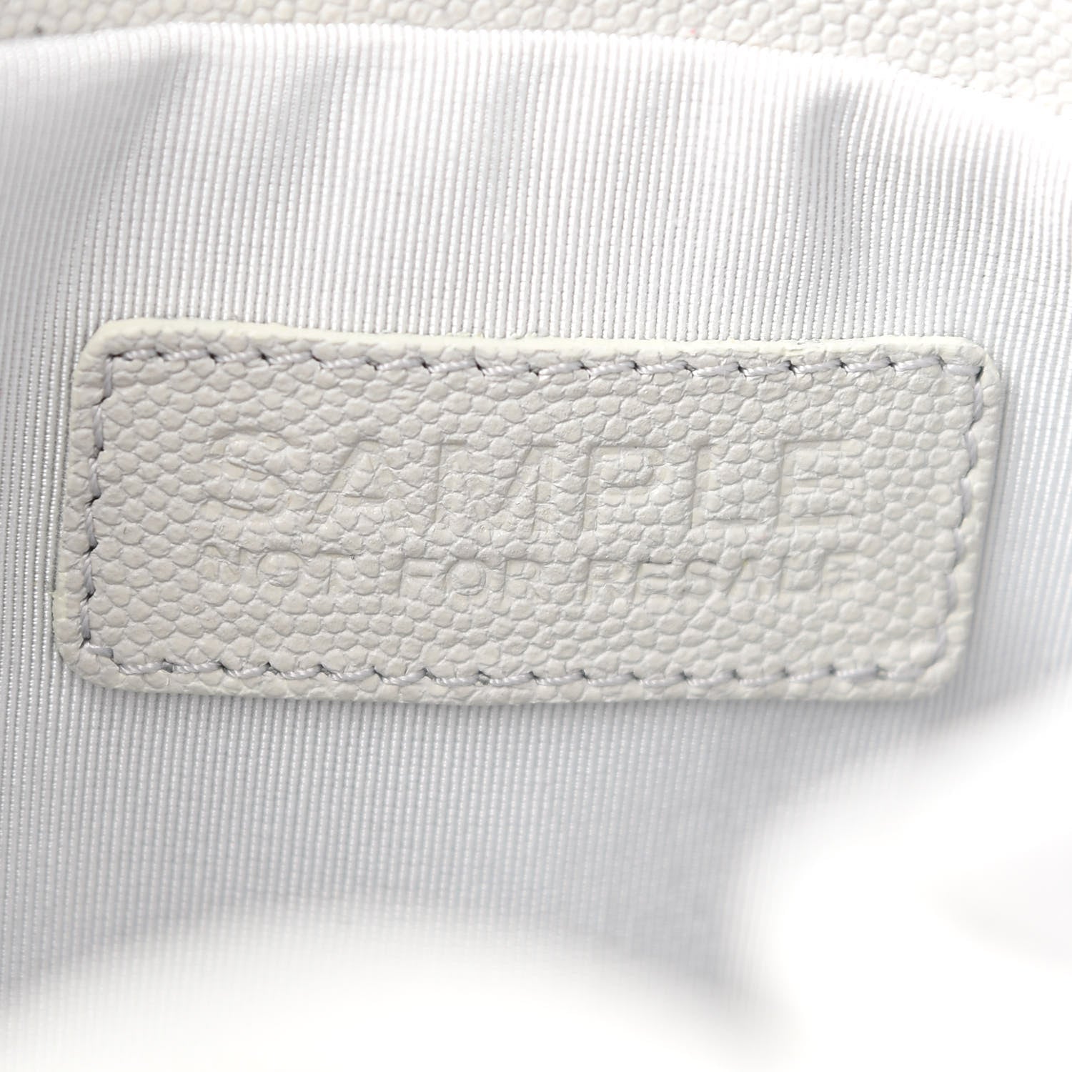 Chanel Caviar Quilted Chain Bucket Bag Light Grey 8 of 9