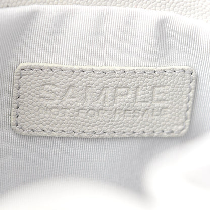 Chanel Caviar Quilted Chain Bucket Bag Light Grey 8 of 9