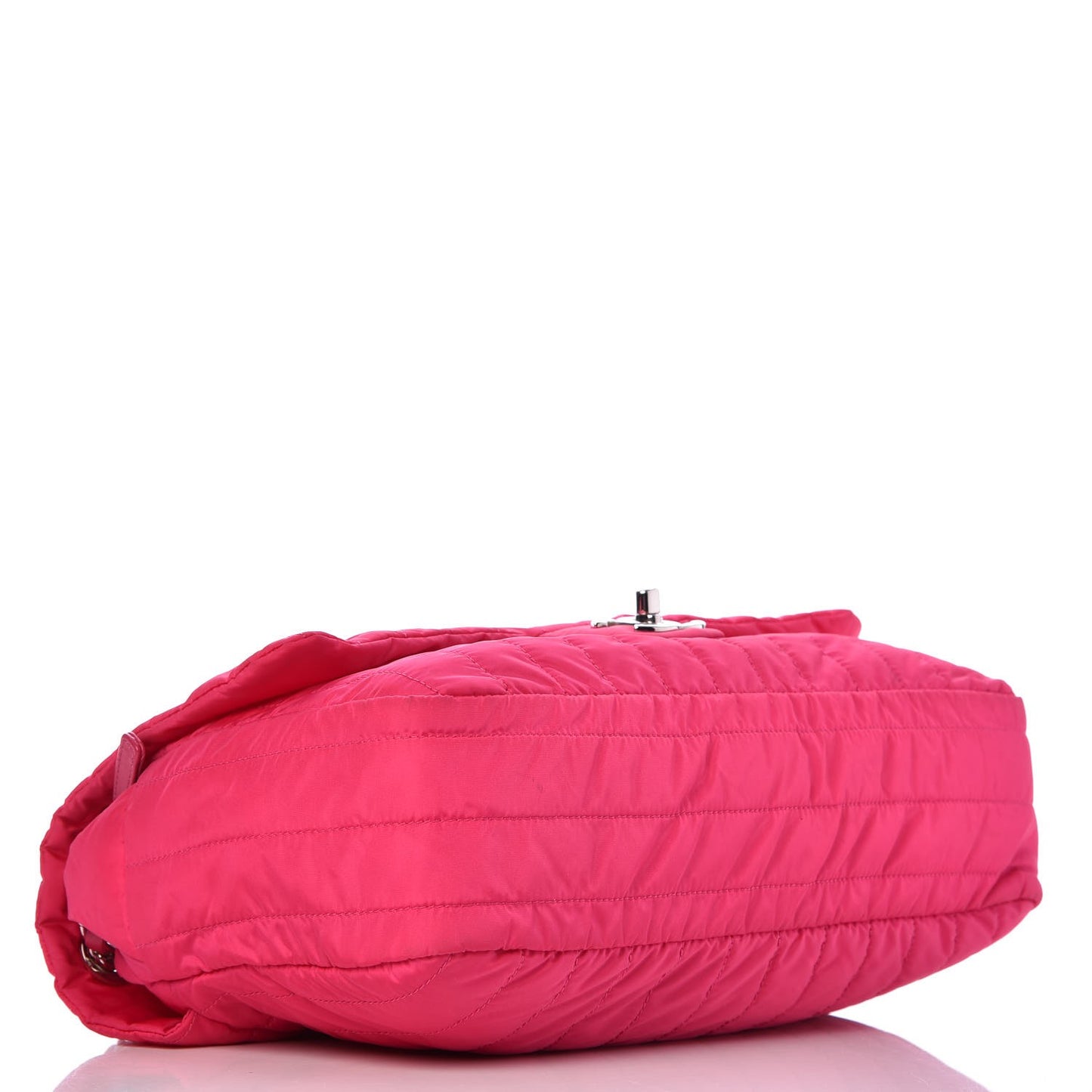 Nylon Vertical Quilted Jumbo Flap Pink