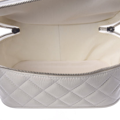 Chanel Crumpled Calfskin PVC Quilted Backpack White 5 of 8