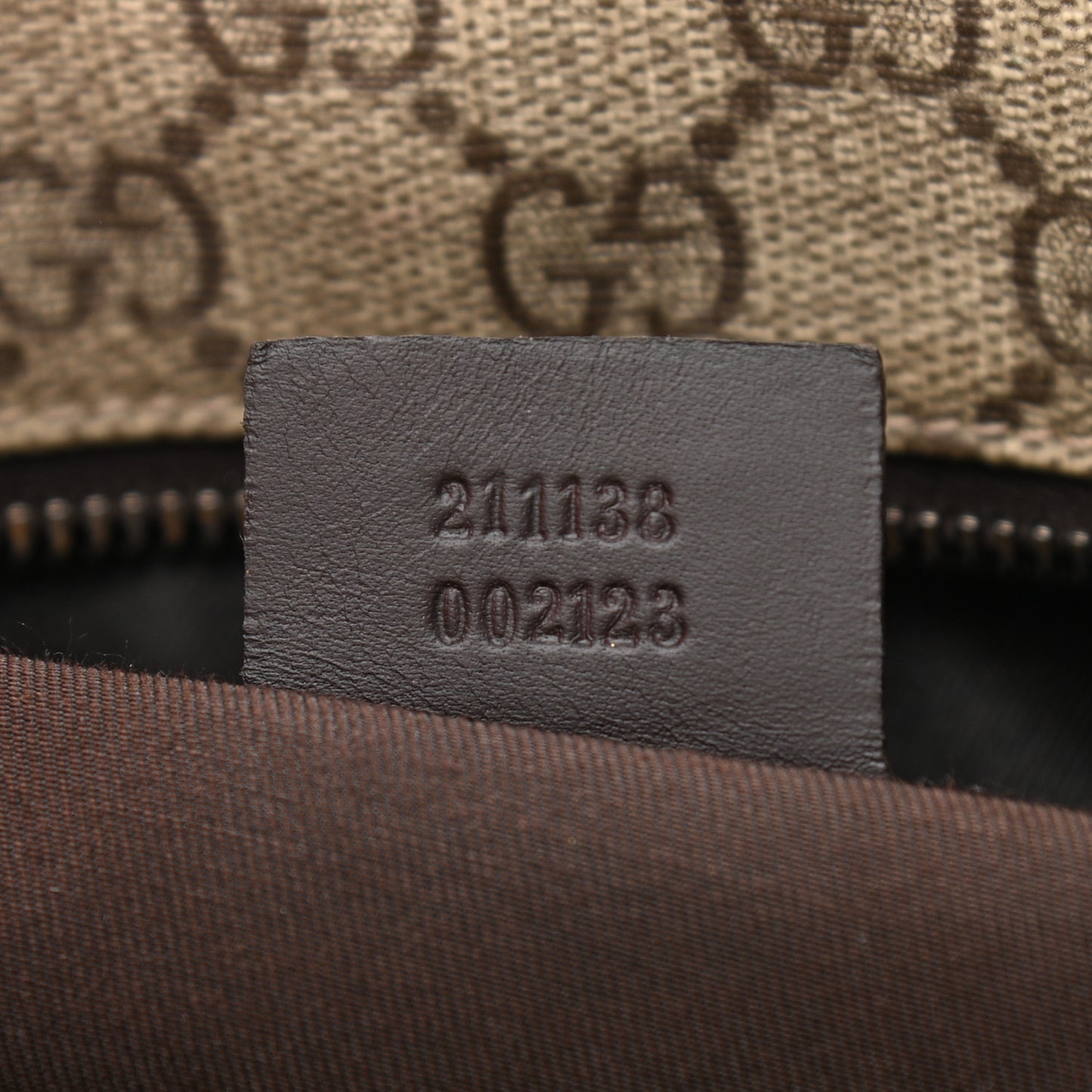 GG Supreme Monogram Small Joy Tote Dark Brown