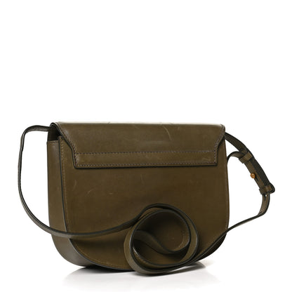 Saint Laurent Smooth Calfskin Monogram Medium Kaia Satchel Green 3 of 12