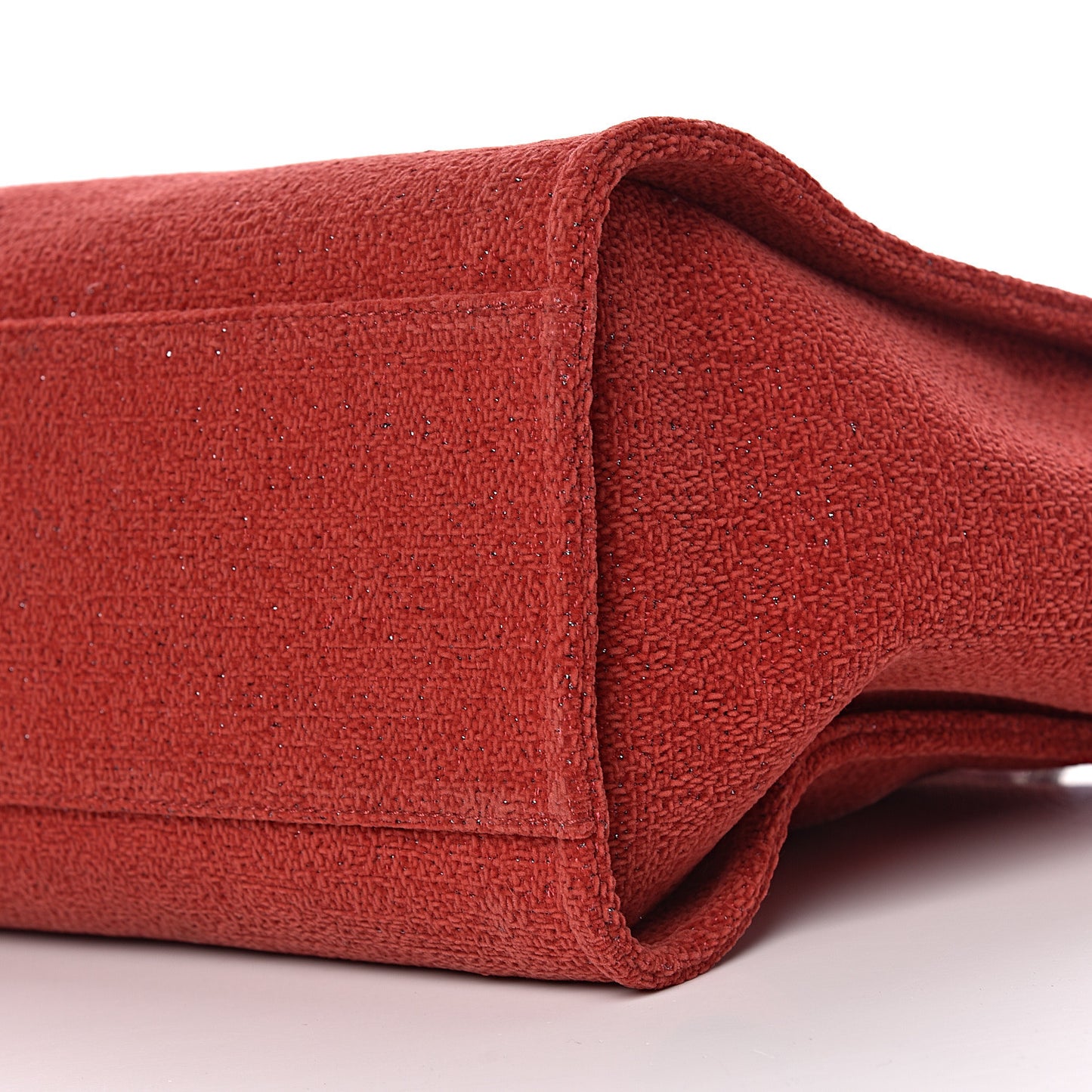 Lurex Boucle Medium Deauville Tote Red