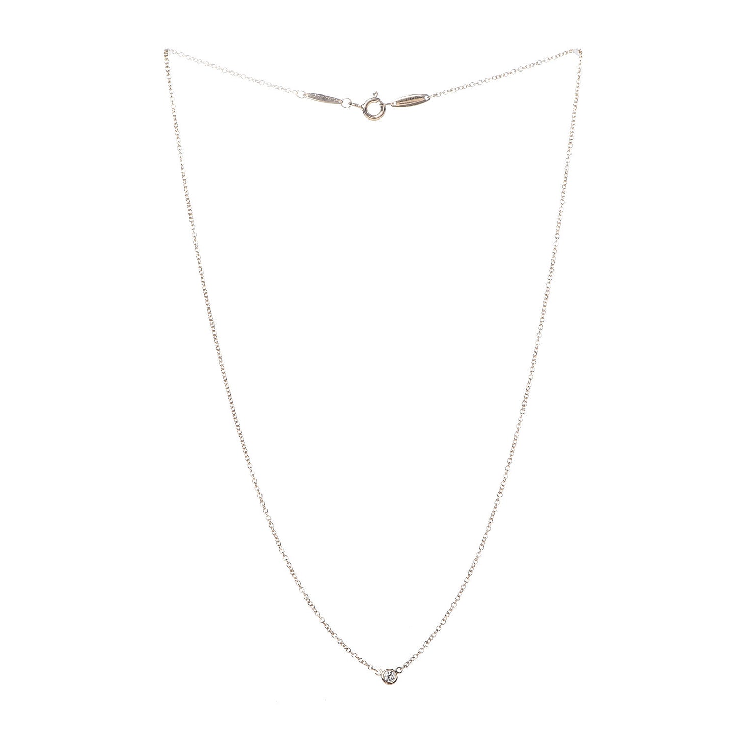 18K Yellow Gold Diamond .05ct Elsa Peretti Diamonds by the Yard Pendant Necklace