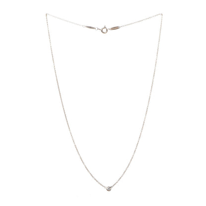 Tiffany 18K Yellow Gold Diamond .05ct Elsa Peretti Diamonds by the Yard Pendant Necklace 3 of 5