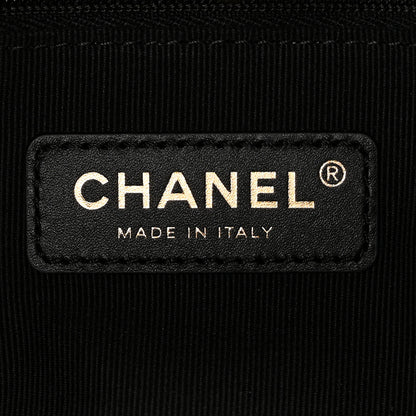 Chanel Suede Calfskin Shiny Lambskin Quilted Small Coco Base Shopping Bag Beige Black 6 of 11